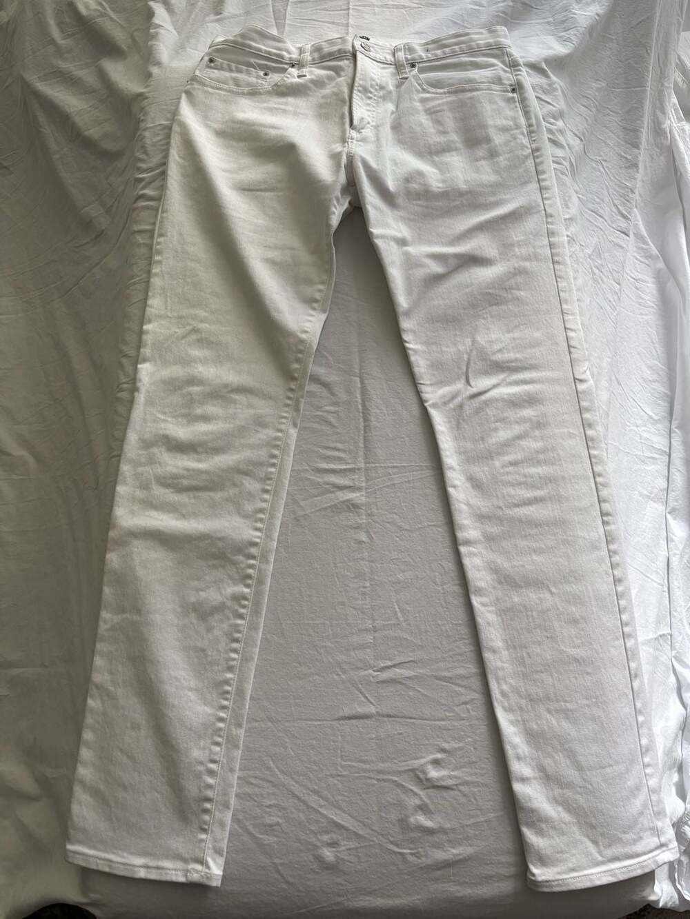 Gap Men's Skinny Stretch Optic White Denim Jeans Size 33x32